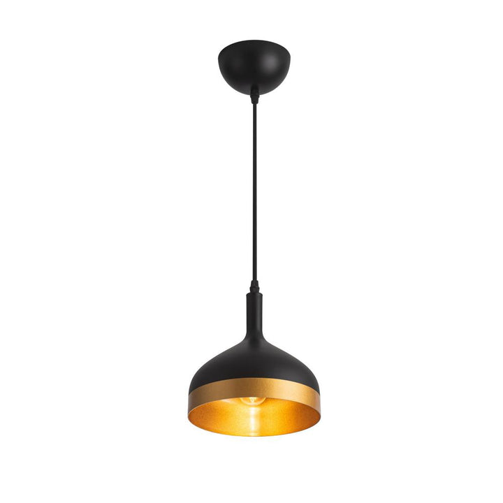 Dash Collection 1-Light Pendant, Black & Gold