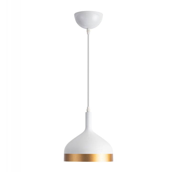 Dash Collection 1-Light Pendant, White & Gold