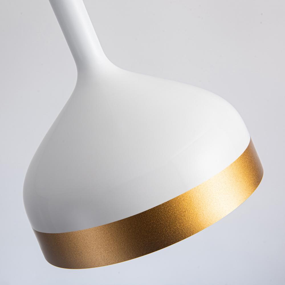 Dash Collection 1-Light Pendant, White & Gold