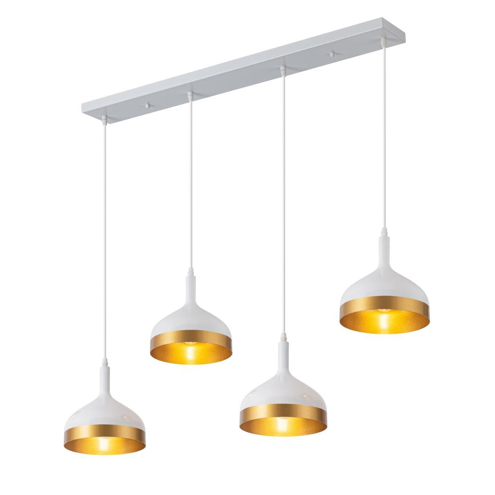 Dash Collection 4-Light Island Light, White & Gold