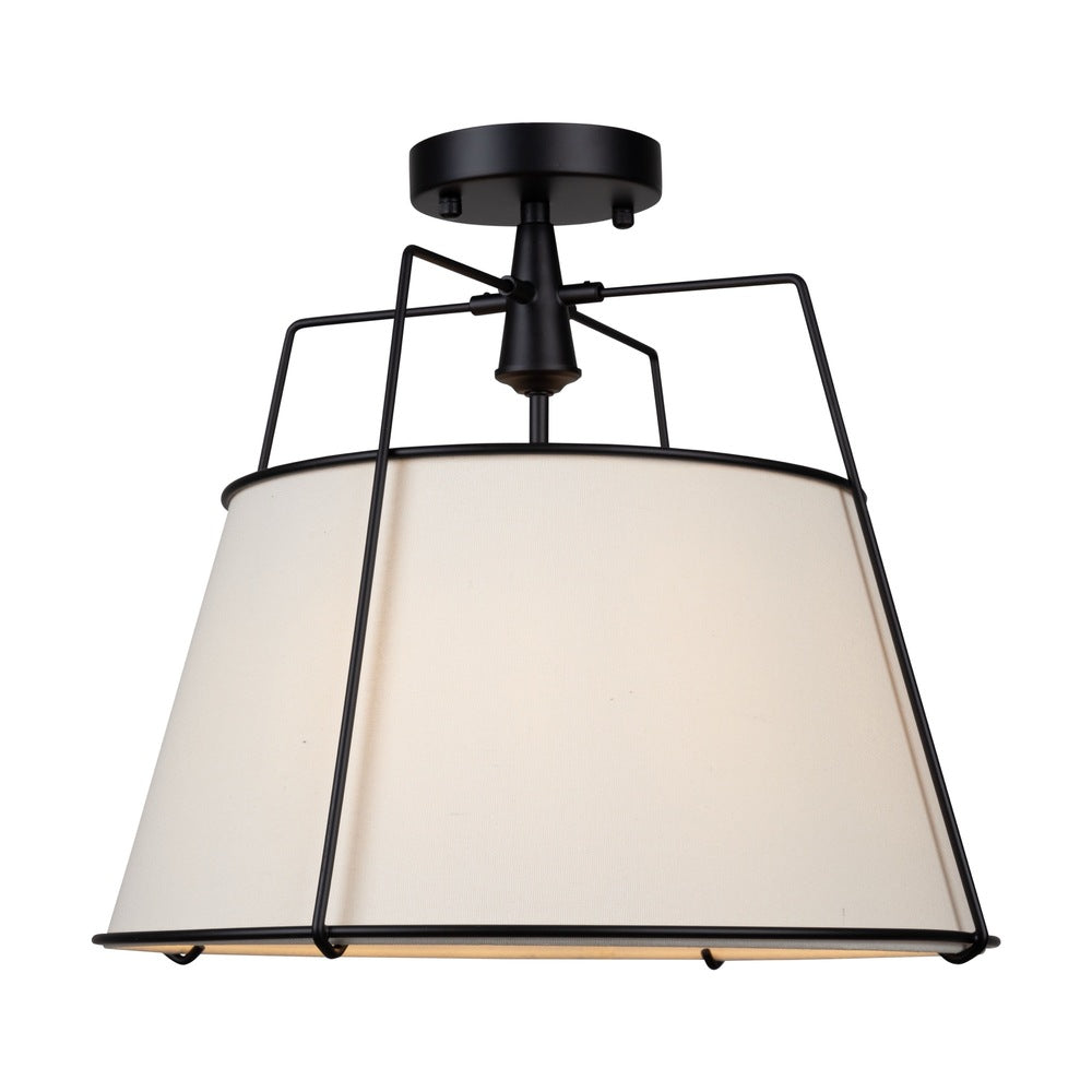 Pullman Collection 3-Light Semi-Flush Mount Black