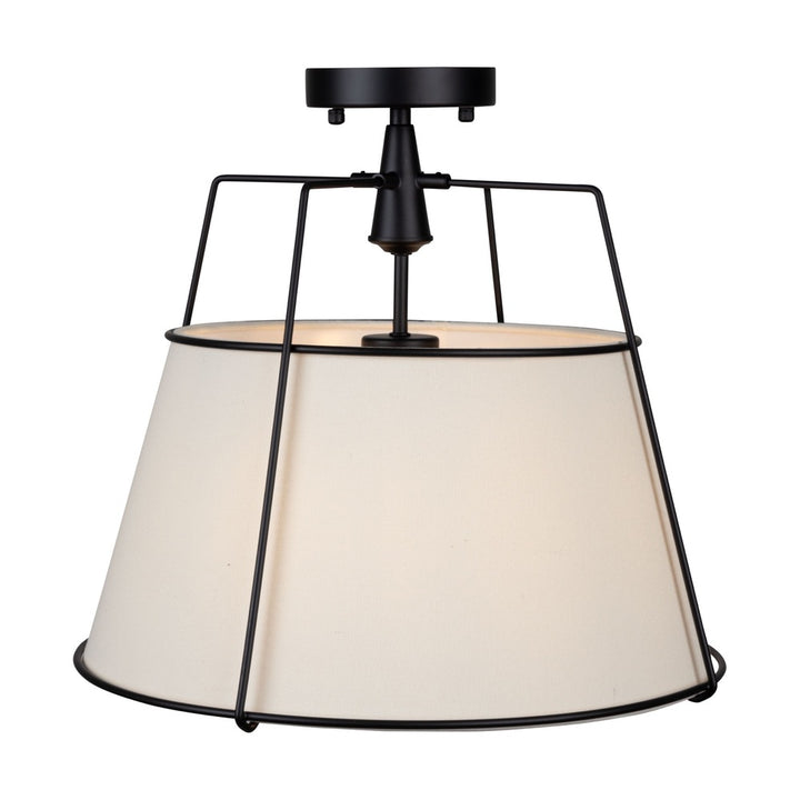 Pullman Collection 3-Light Semi-Flush Mount Black