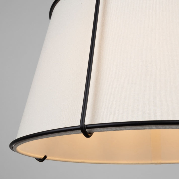 Pullman Collection 3-Light Semi-Flush Mount Black