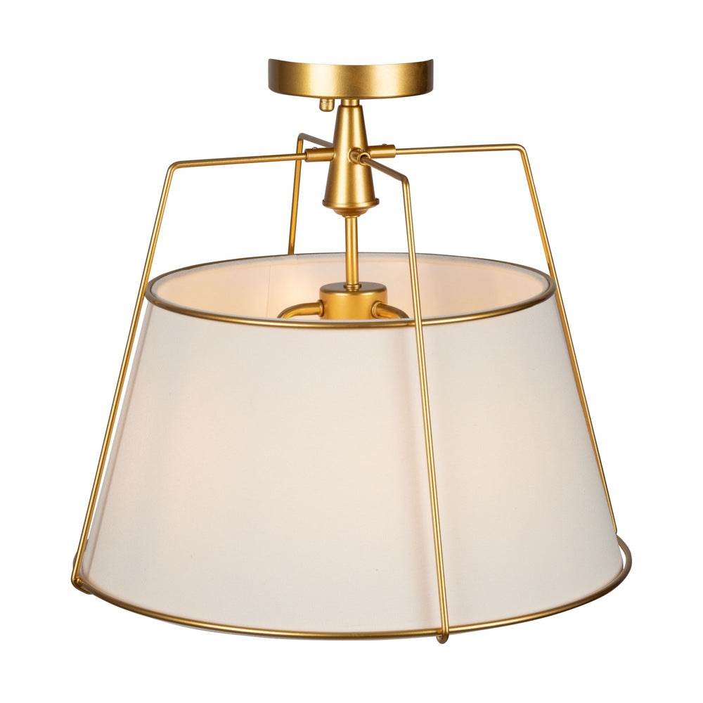 Pullman Collection 3-Light Semi-Flush Mount Brass