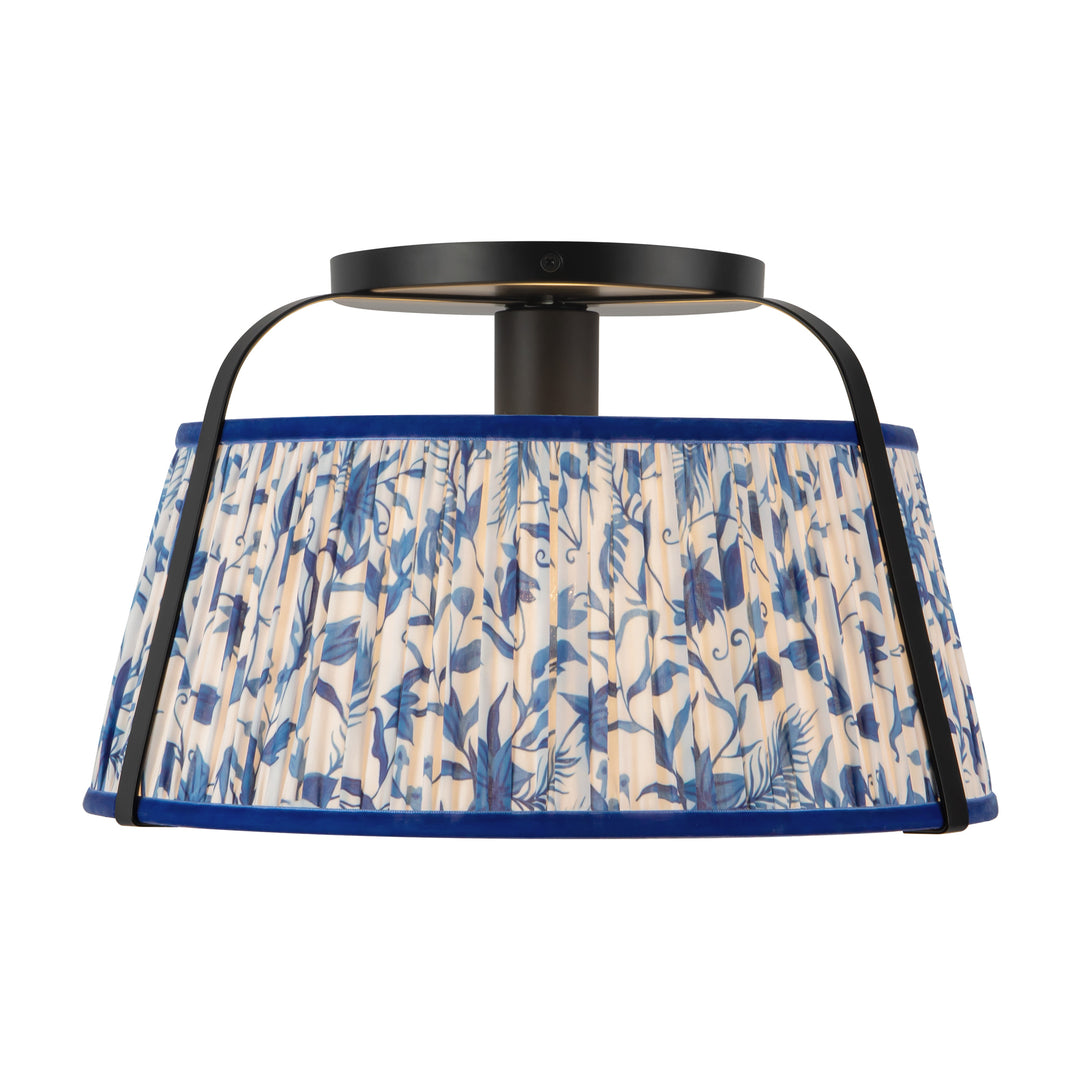 Scout 13-in Black Semi-Flush Mount