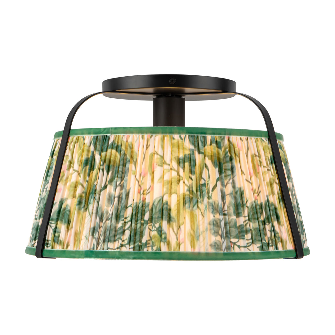 Scout 13-in Black Semi-Flush Mount