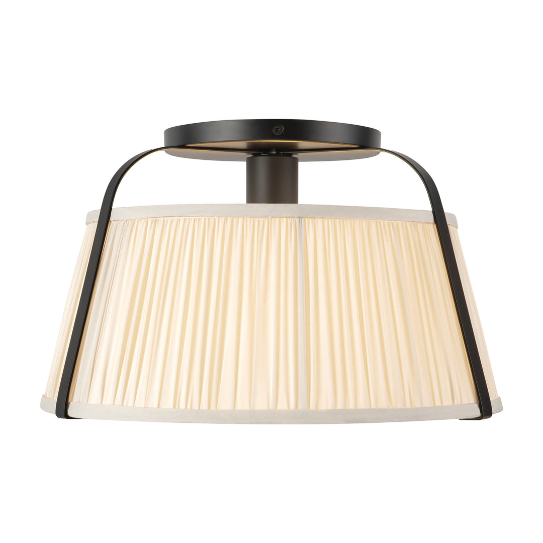 Scout 13-in Black Semi-Flush Mount