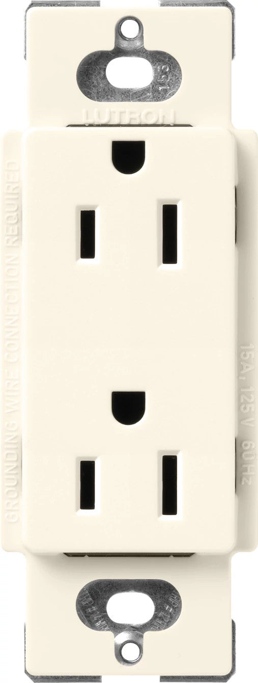 SATIN COLOR 15 AMP RECEPTACLE BISCUIT