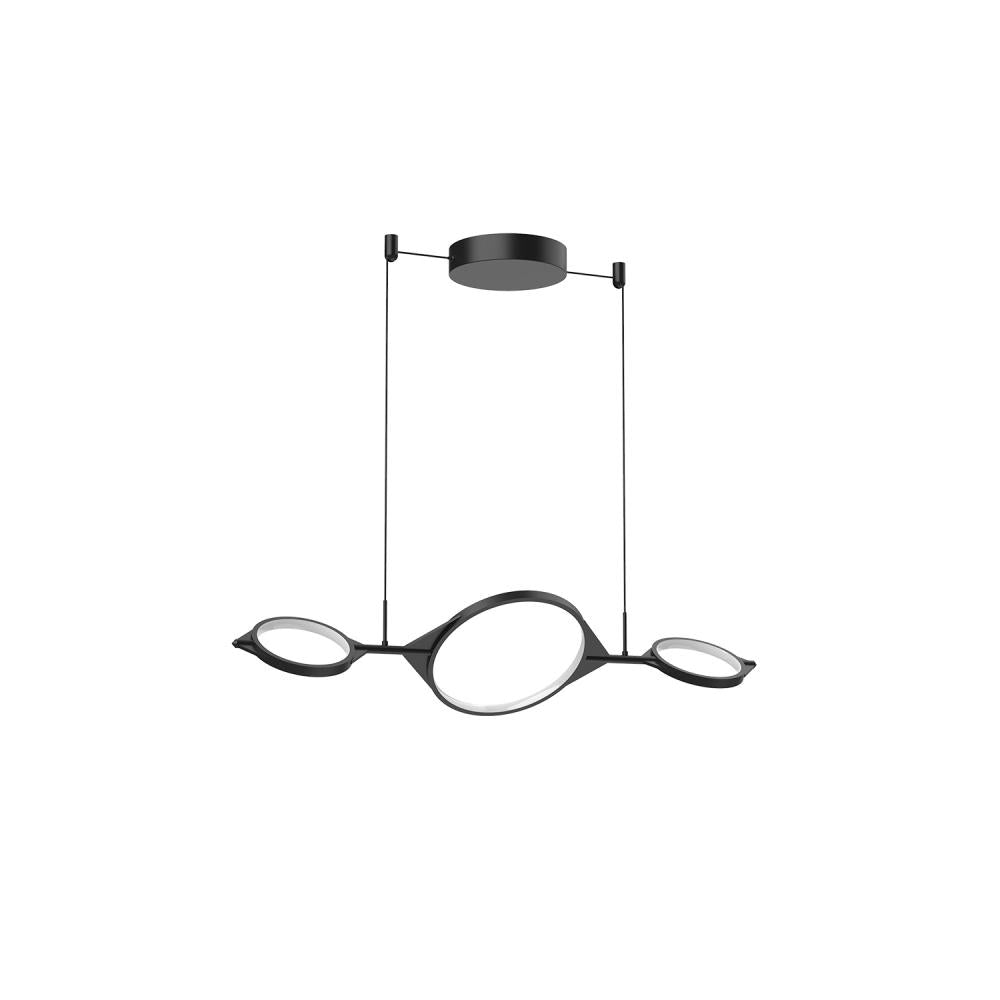 Serif 34-in Black LED Linear Pendant