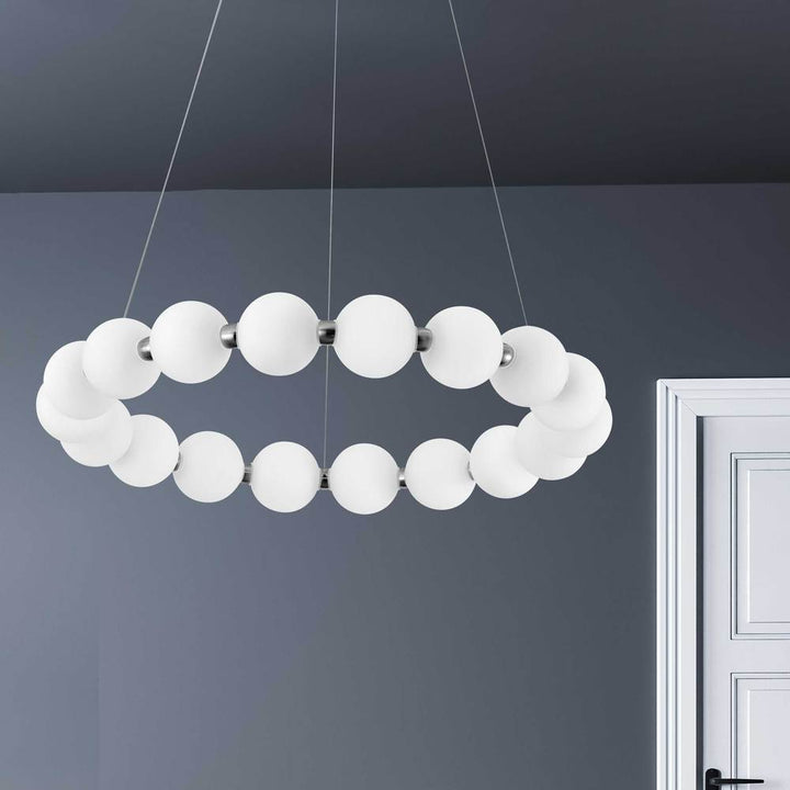 24W Chandelier, PC w/ WH Acrylic Diffuser