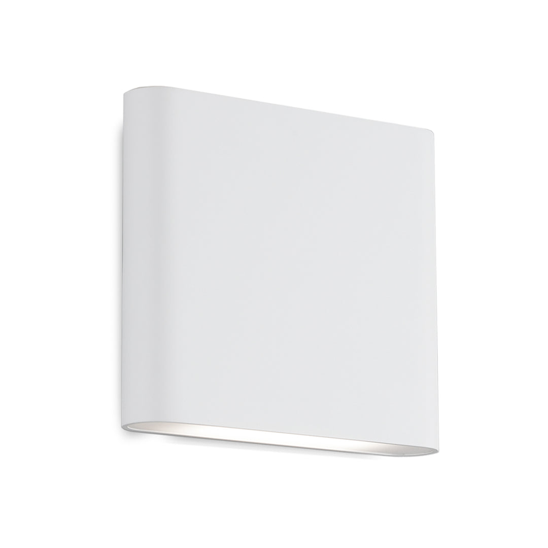 Slate 6-in White LED All terior Wall