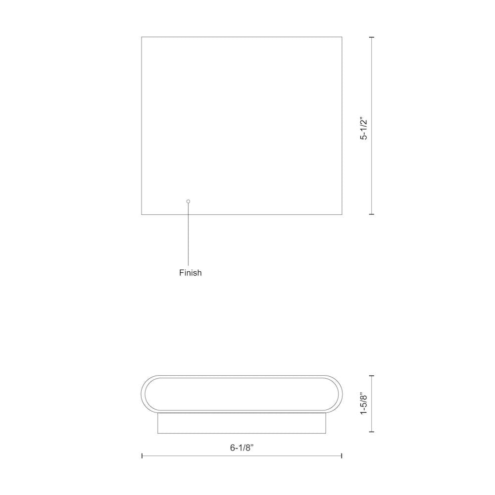 Slate 6-in Black LED All terior Wall