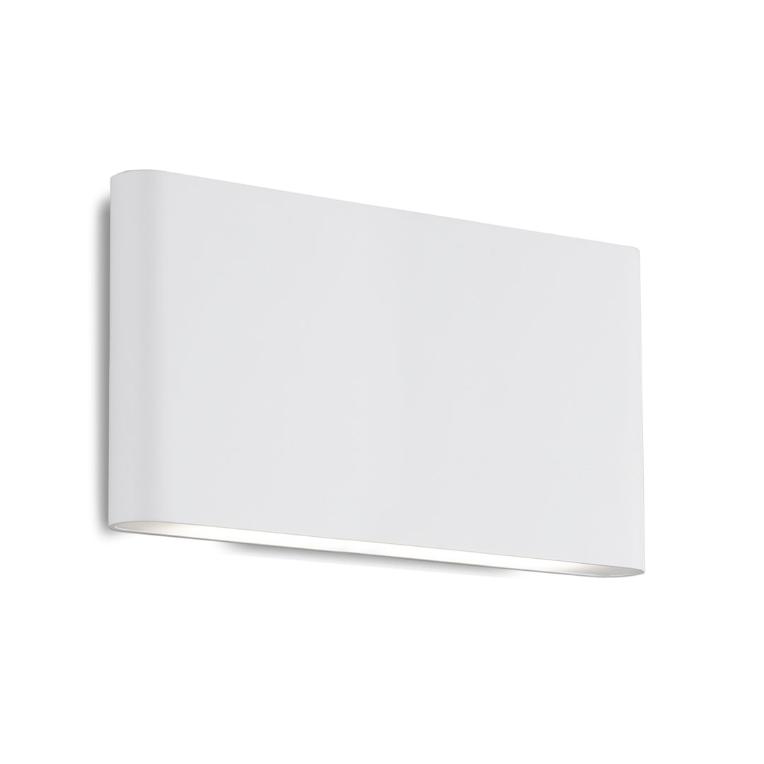 Slate 10-in White LED All terior Wall