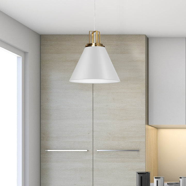 1LT Incandescent Pendant,  MW w/ AGB Accent