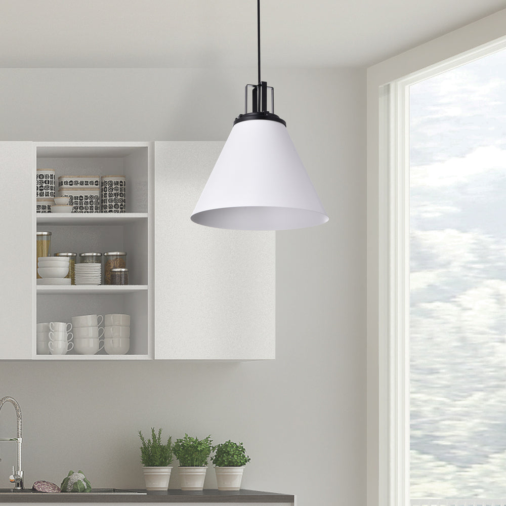 1LT Incandescent Pendant,  MW w/ MB Accent