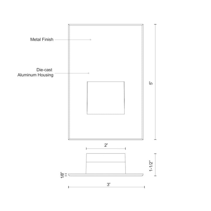 Sonic 5-in White LED Exterior Wall/Step Lights