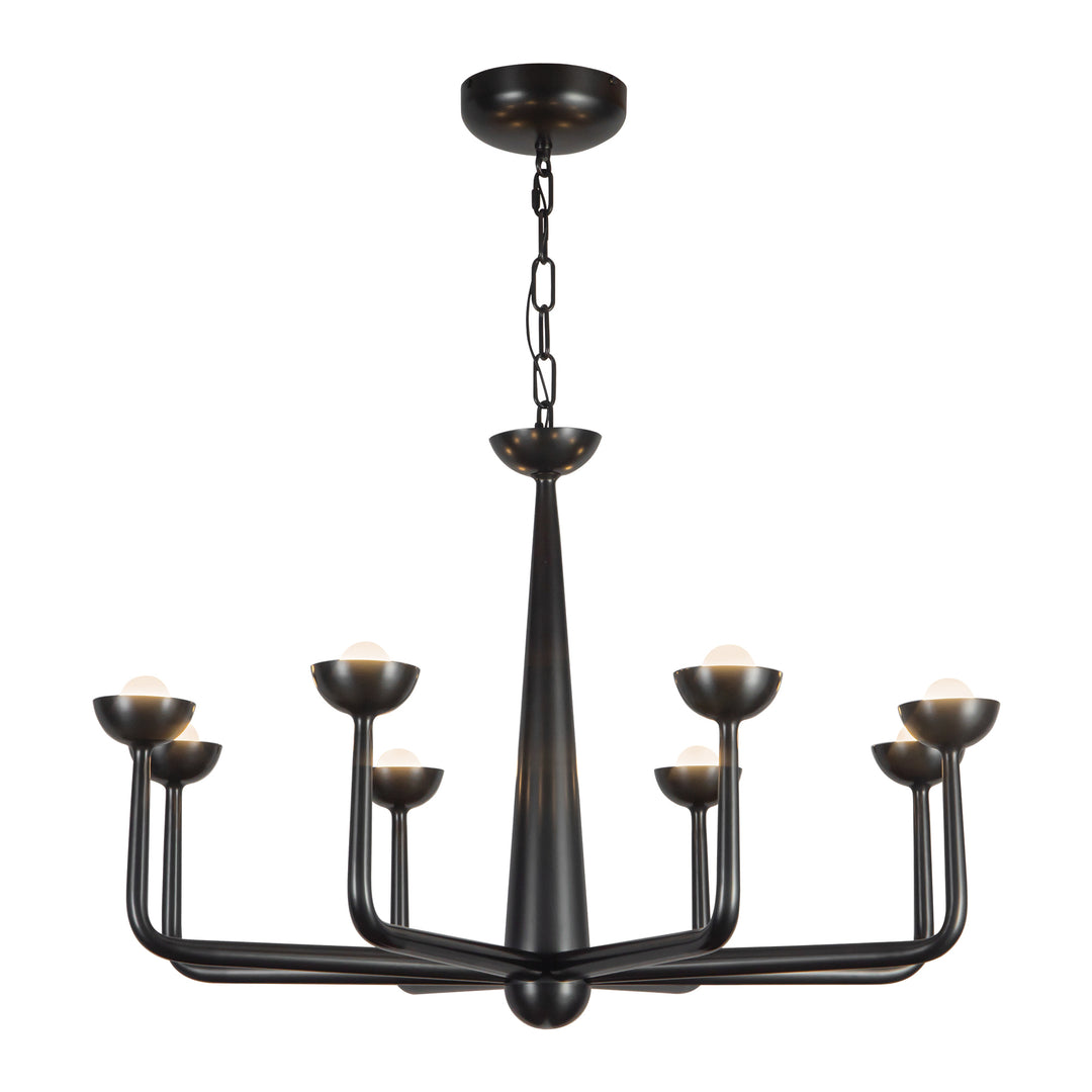 Spade 30-in Black dimmable LED Chandelier