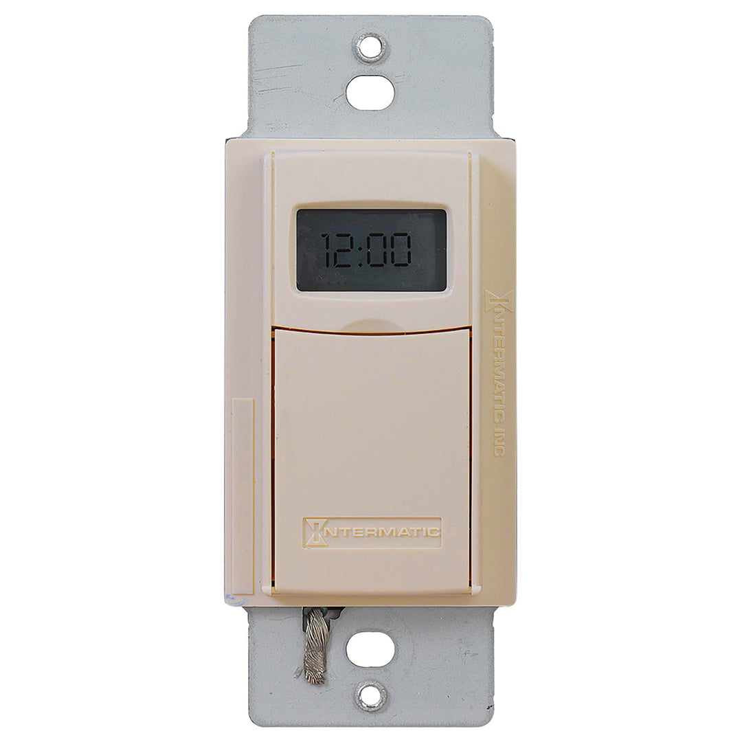 7-Day Heavy-Duty Programmable Timer, 120-277 VAC, 15A, Light Almond