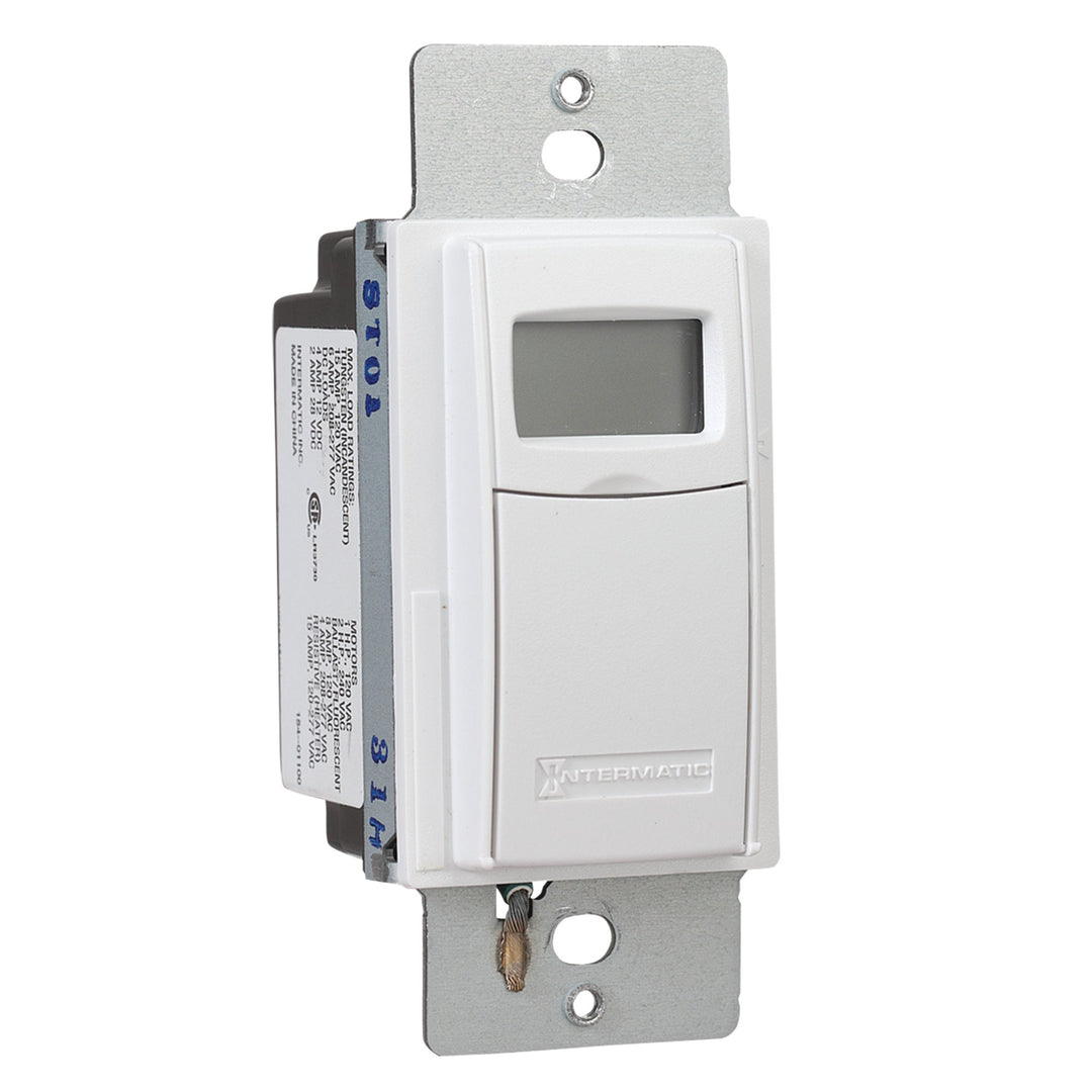 7-Day Heavy-Duty Programmable Timer, 120-277 VAC, 15A, White