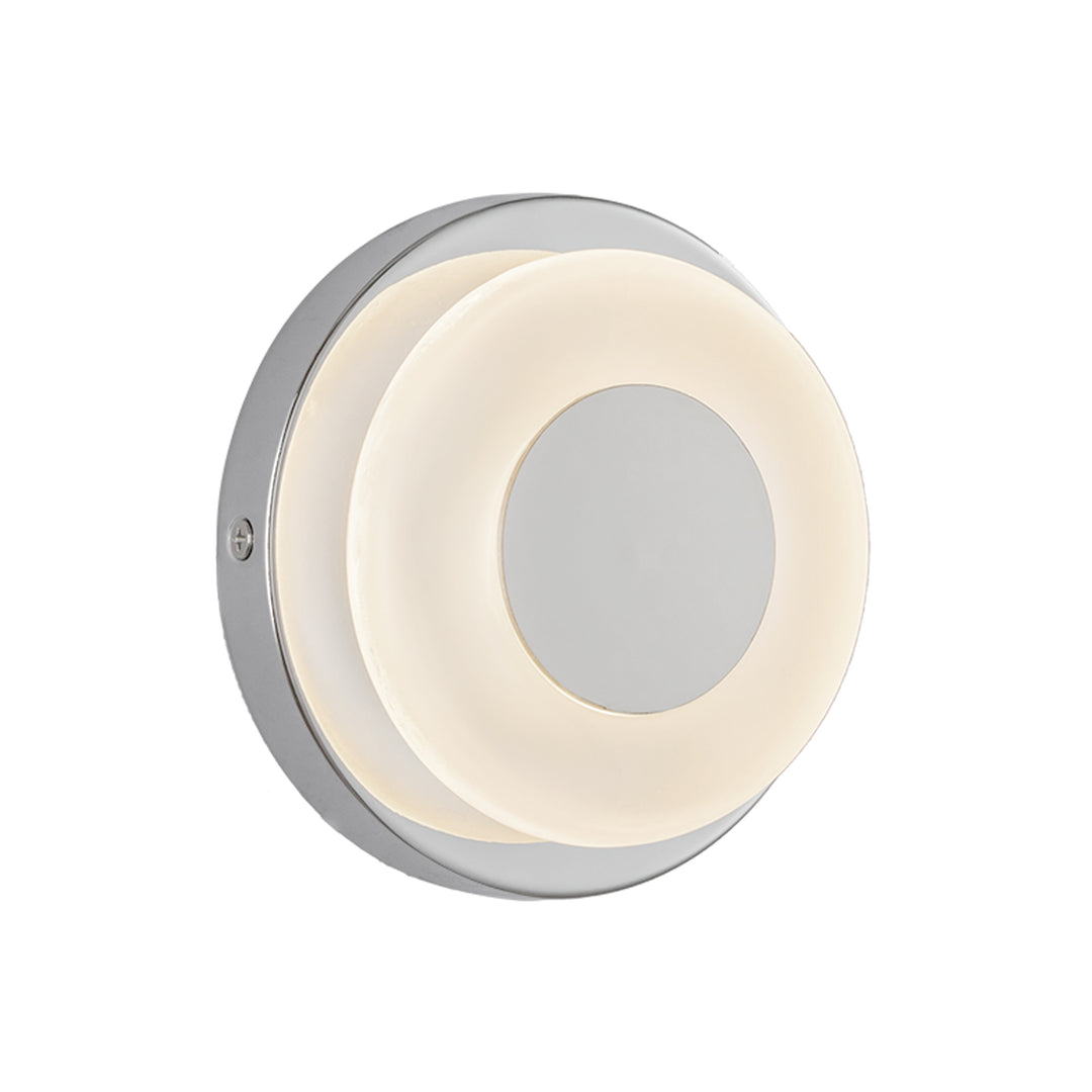 Stephord 4-in Chrome/Frosted Glass LED Wall Sconce