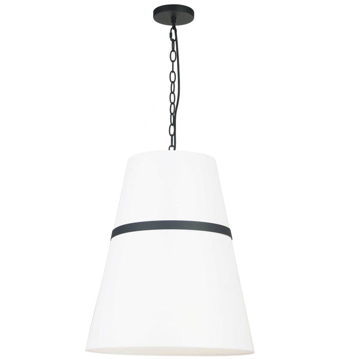 3LT Pendant,  MB w/ WH Shade