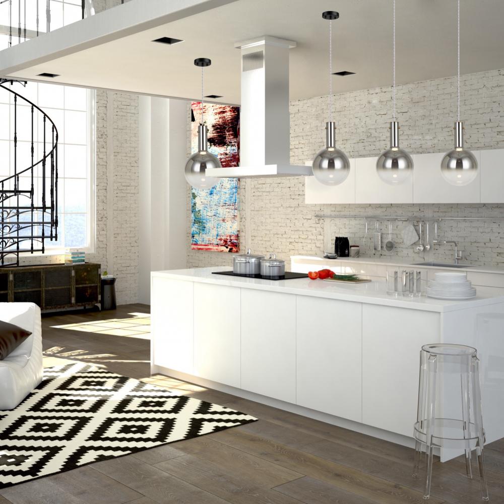 Alexis Collection 1-Light Pendant Chrome