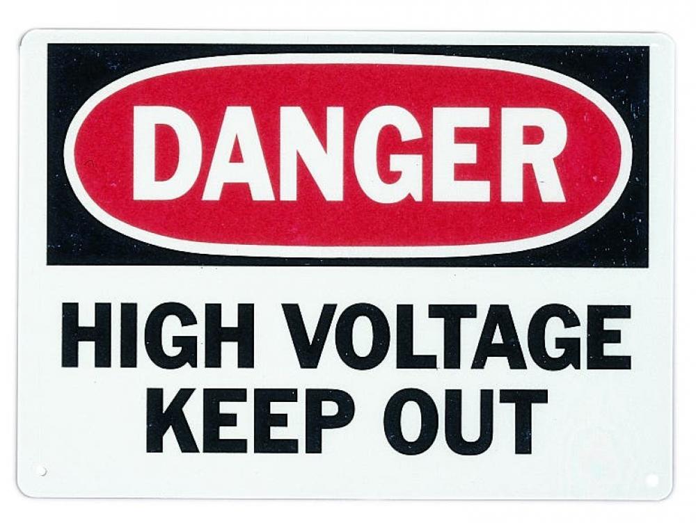 Safety Sign,Ideal,Self-Sticking,LGND: Danger - H