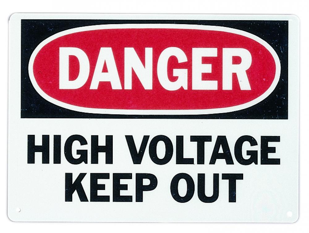 Safety Sign,Ideal,LGND: Danger - High Voltage -