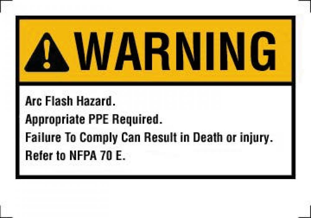 Flash Protection Label,Ideal,Arc,Self-Sticking,N