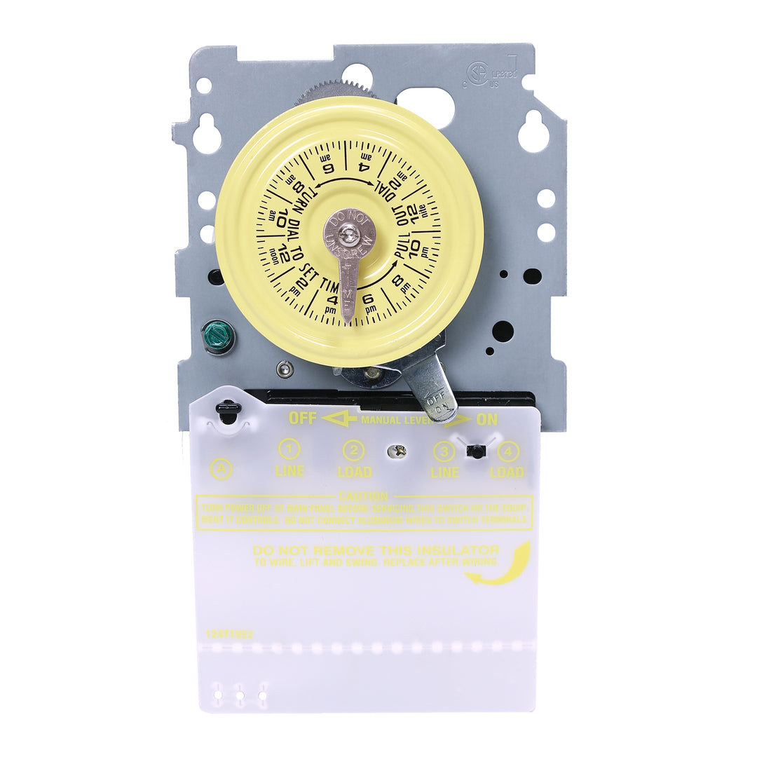 24-Hour 120V Mechanical Time Switch, DPST, Mechanism Only
