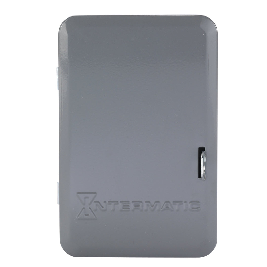 24-Hour Mechanical Time Switch with Skip-a-Day, 120 VAC, 60Hz, 1 NO/1 NC, Indoor Metal Enclosure, 1 Hour Interval