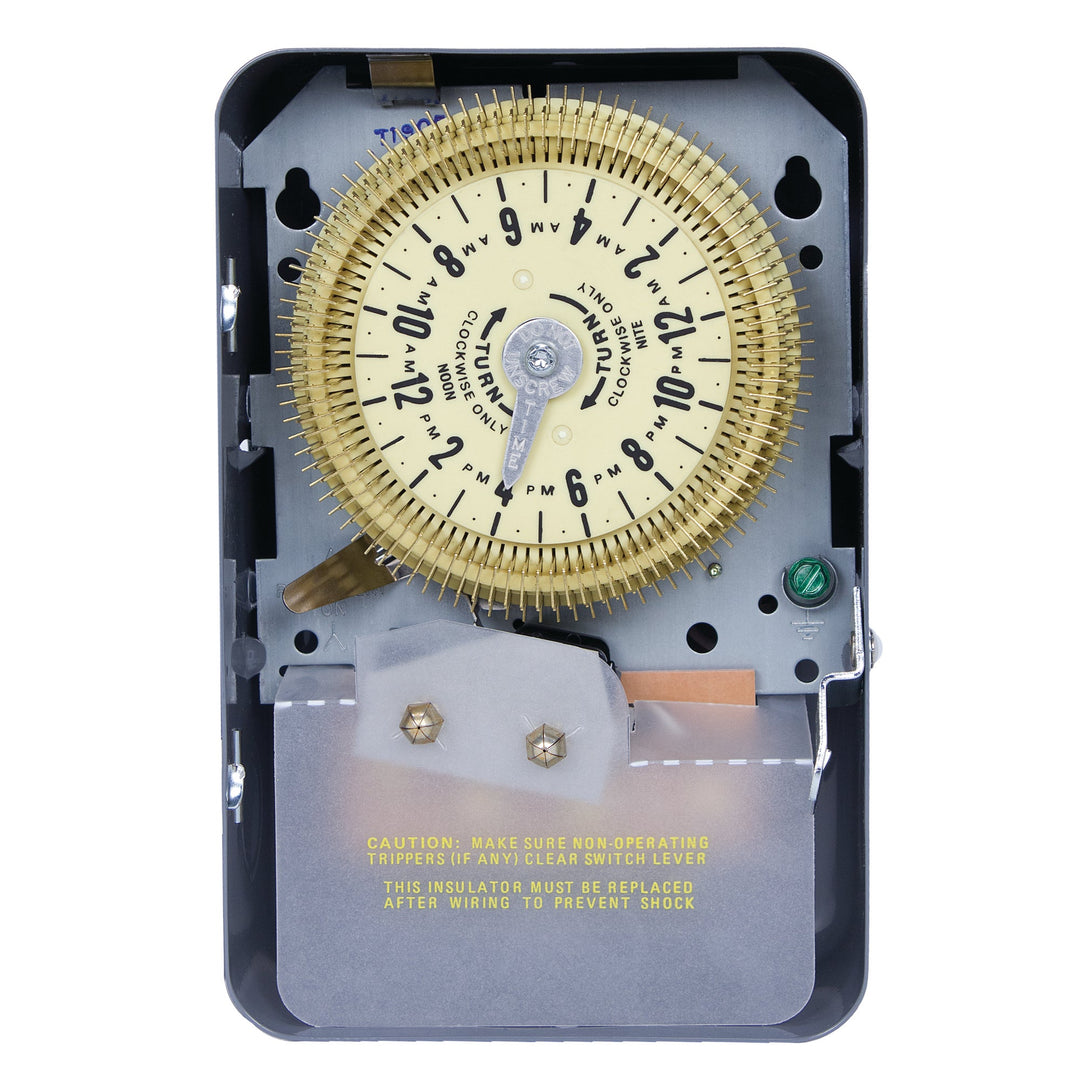 24-Hour Mechanical Time Switch, 208-277 VAC, 60Hz, SPDT, Indoor Metal Enclosure, 15 Minute Interval