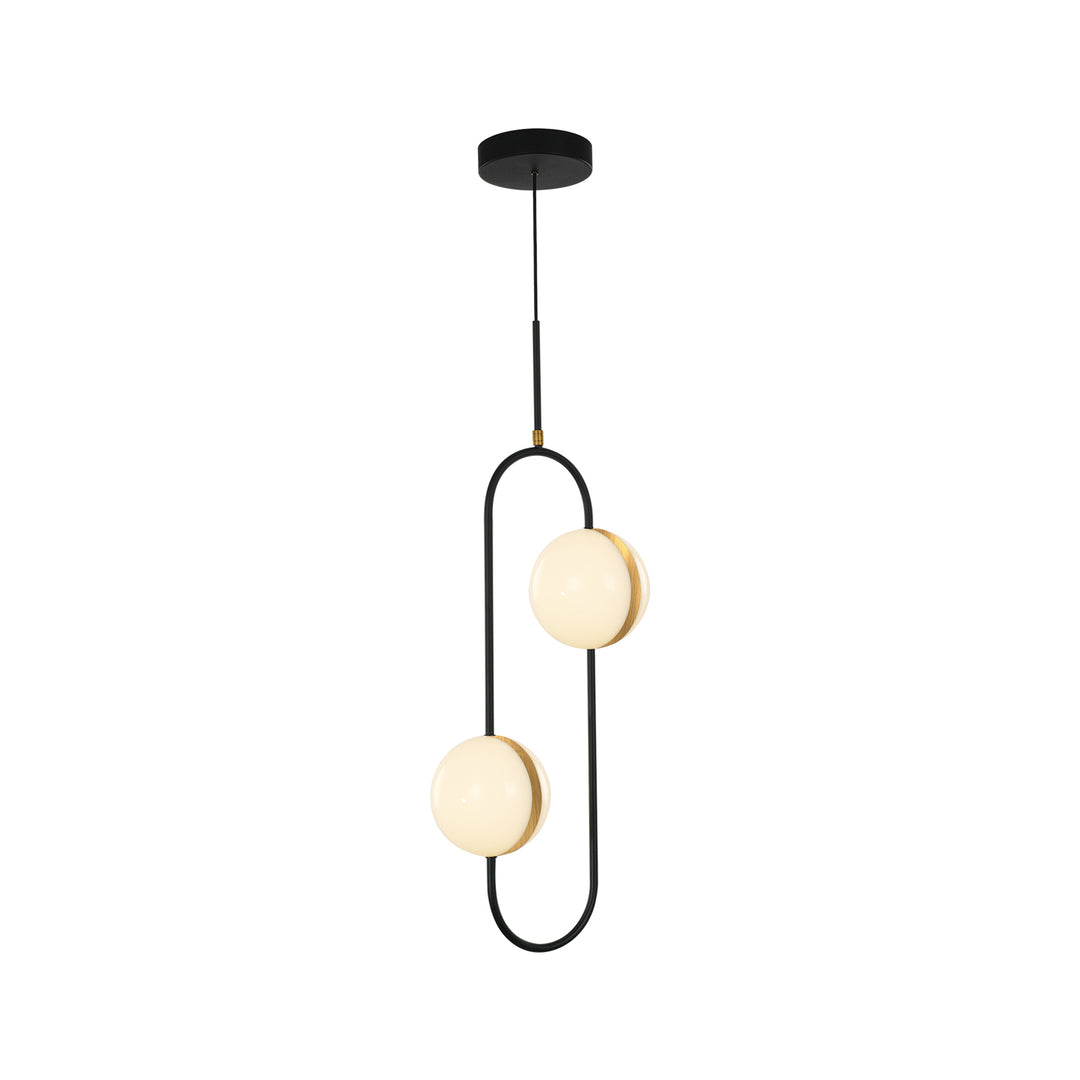 Tagliato 13-in Matte Black/Brushed Gold LED Pendant
