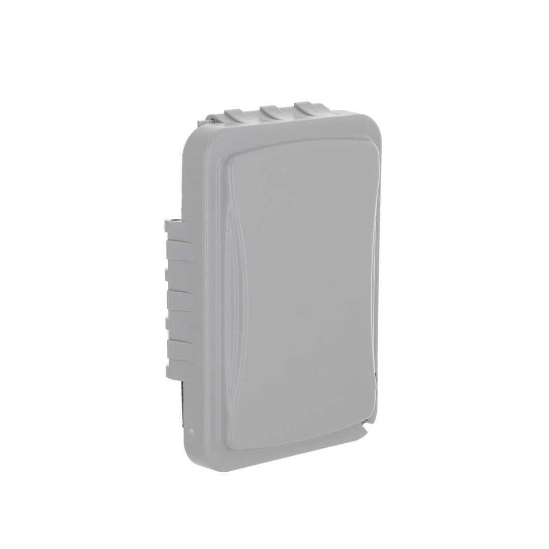 1G WP HORZ/VERT 16IN1 FLAT FLIP CVR GRY