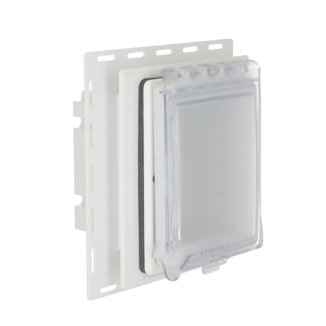 1G WP EXTRA DTY RECESSED WIU CVR WHT/CLR