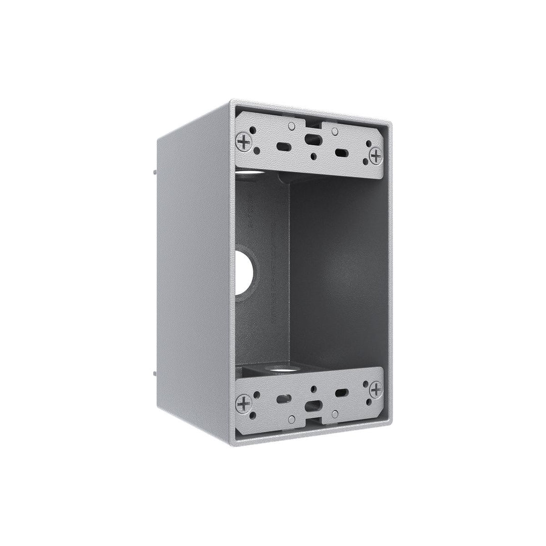 1G WP DEEP BOX (4) 1/2 IN. OUTLETS - GRY