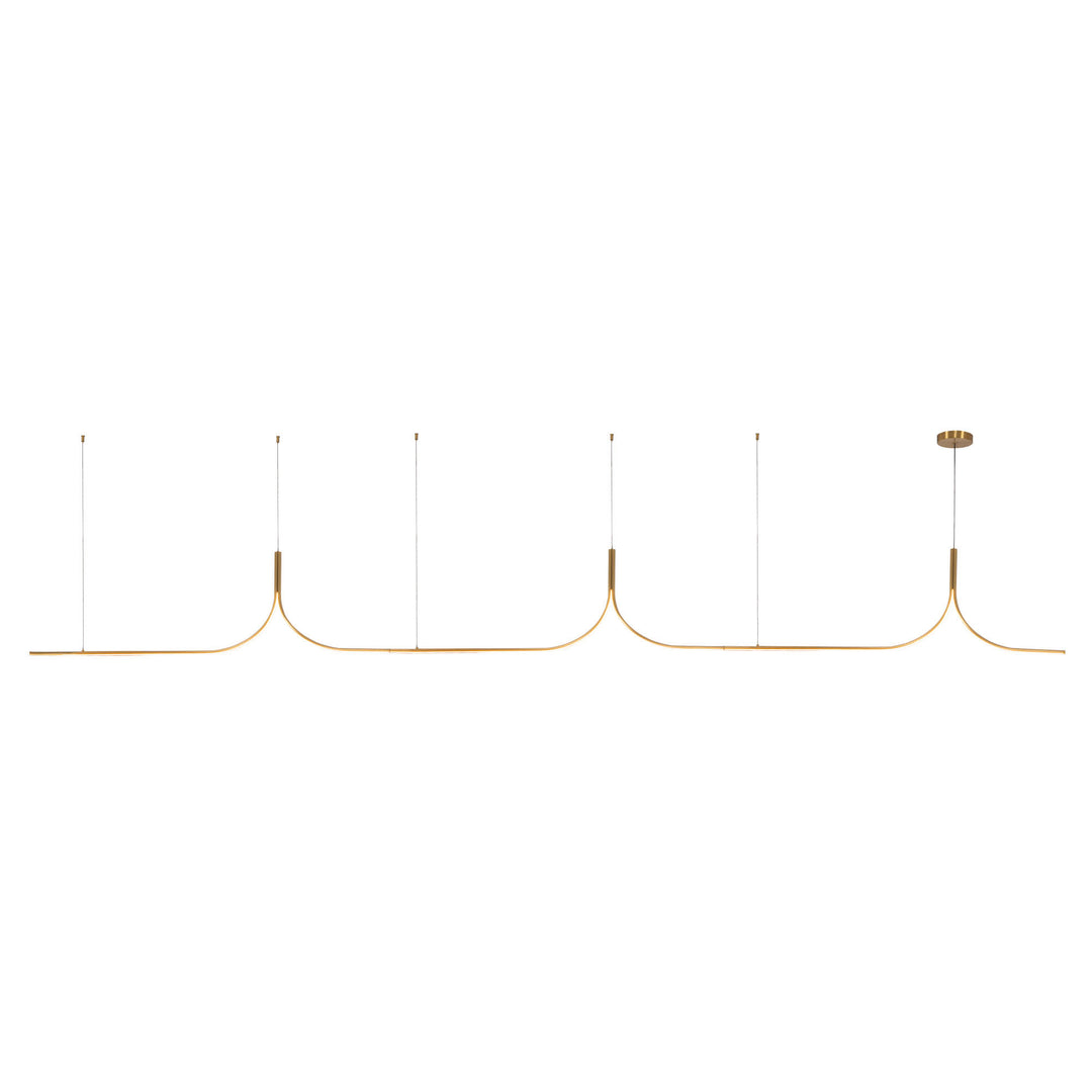 Thread 15-ft Gold dimmable LED Linear Pendant with Remote Driver