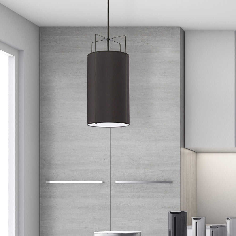 4LT Drum Pendant BK Shade w/790Diff