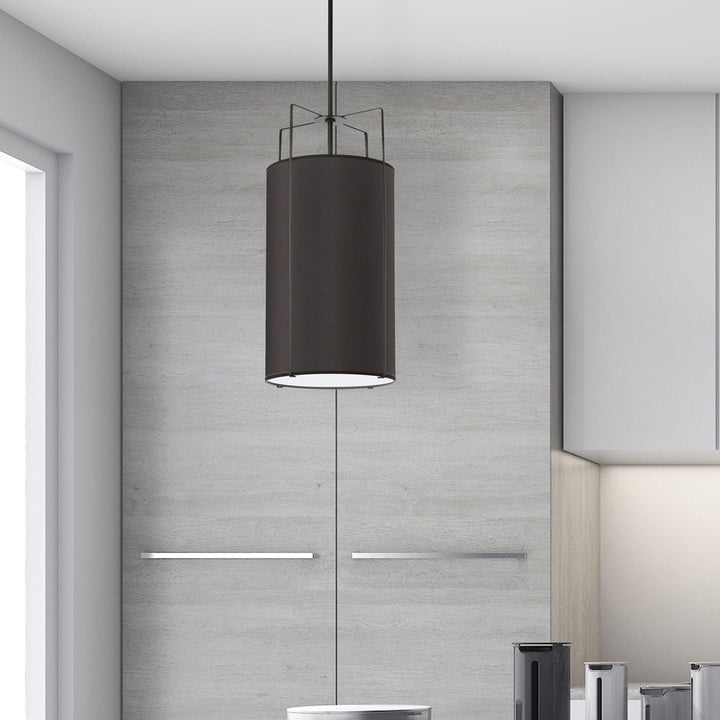 4LT Drum Pendant BK Shade w/790Diff