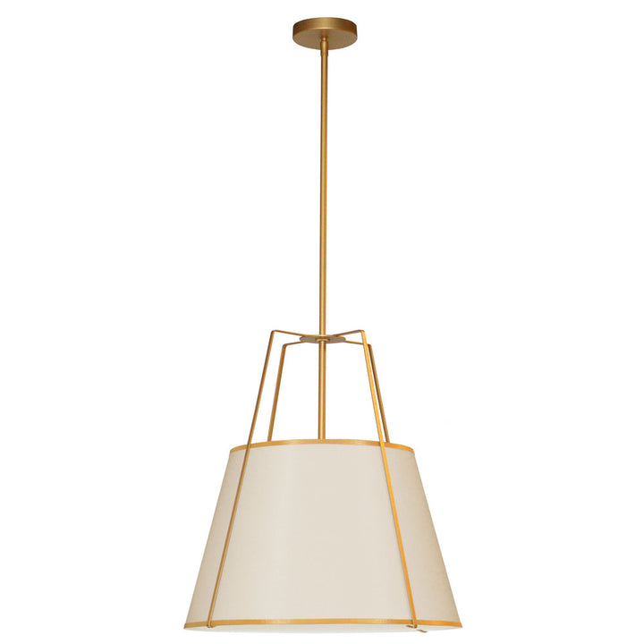1LT Trapezoid Pendant GLS/CRM Shade w/790 Diff