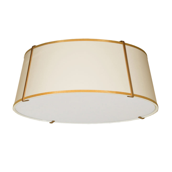 4LT Trapezoid Flush Mount GLD/CRM Shade w/790 Diff