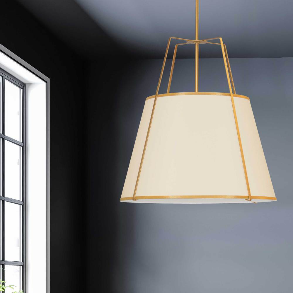4LT Trapezoid Pendant CRM Shade With 790 Diff
