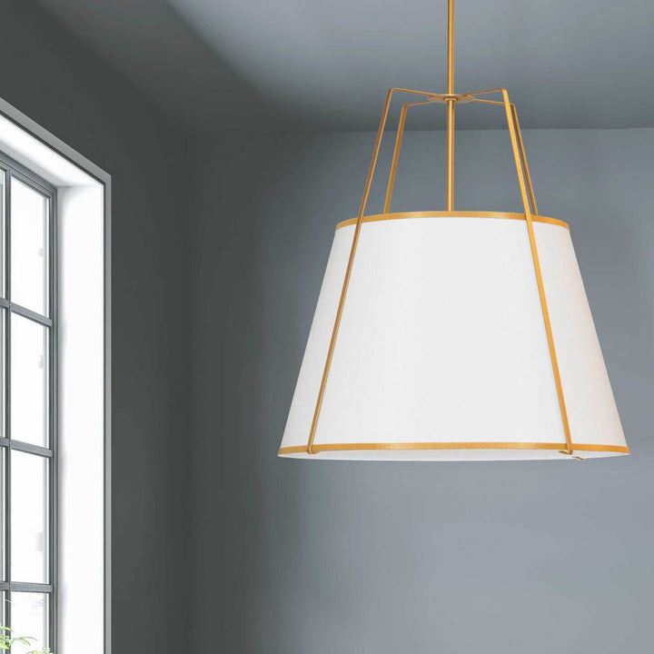 4LT Trapezoid Pendant WH Shade w/ 790 Diff