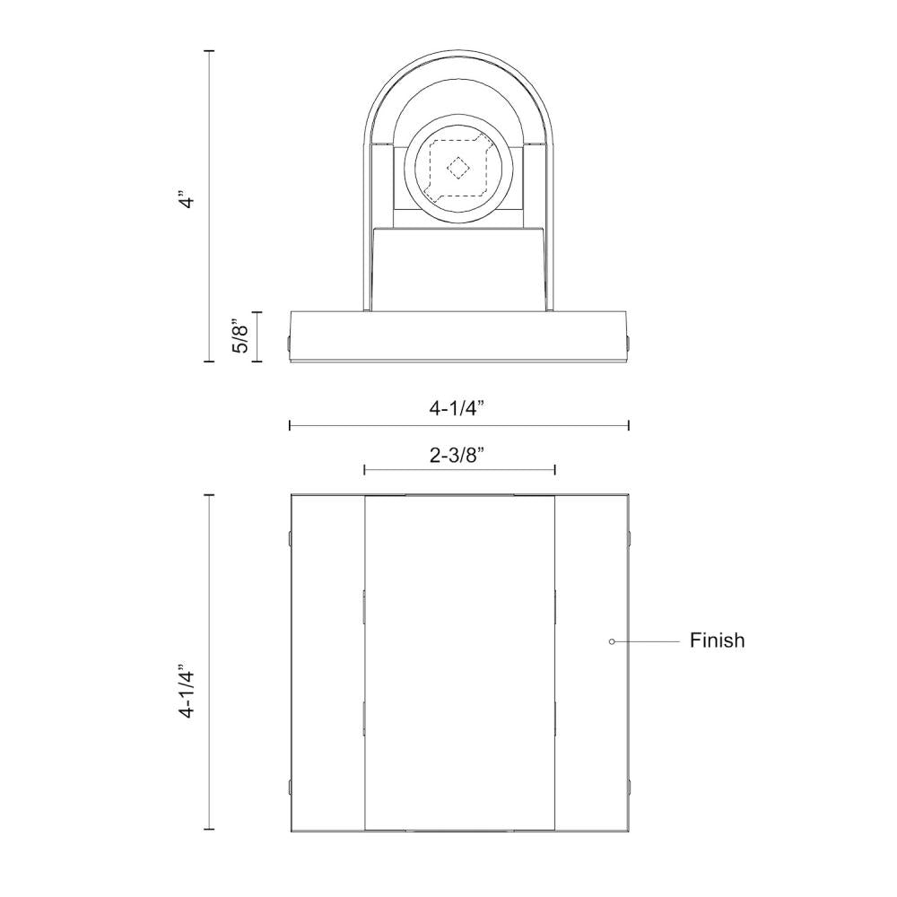 Traverse 5" Up/Down Exterior Wall Black 8W 120VAC LED 3000K 90CRI