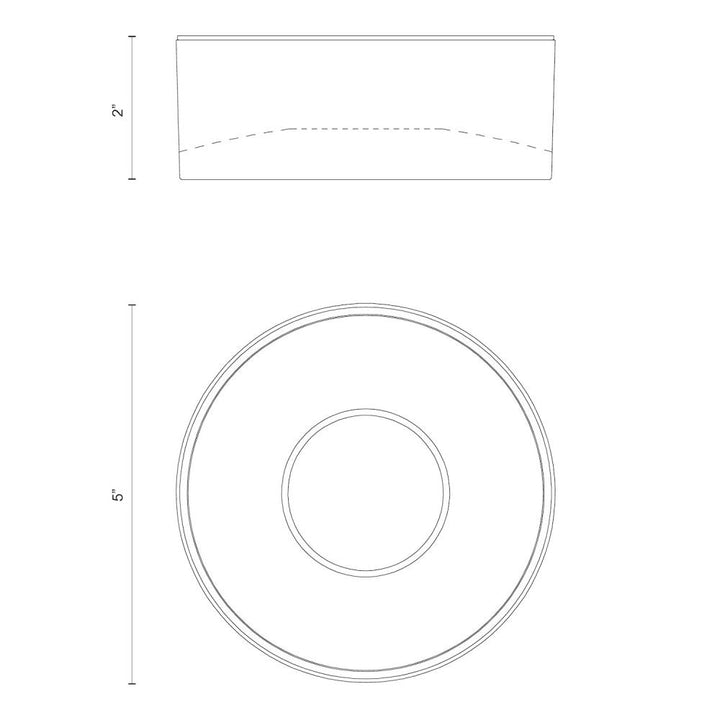 Trenton 5-in Black LED Exterior Ceiling