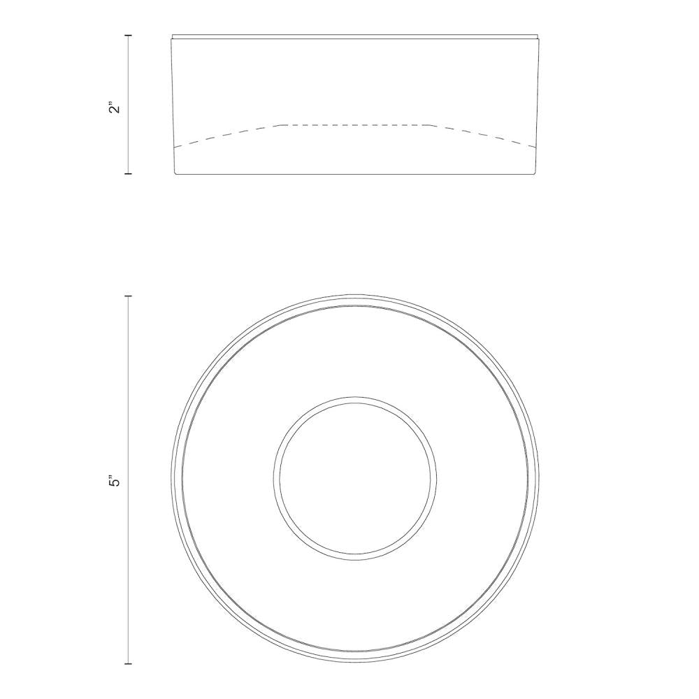 Trenton 5-in White LED Exterior Ceiling
