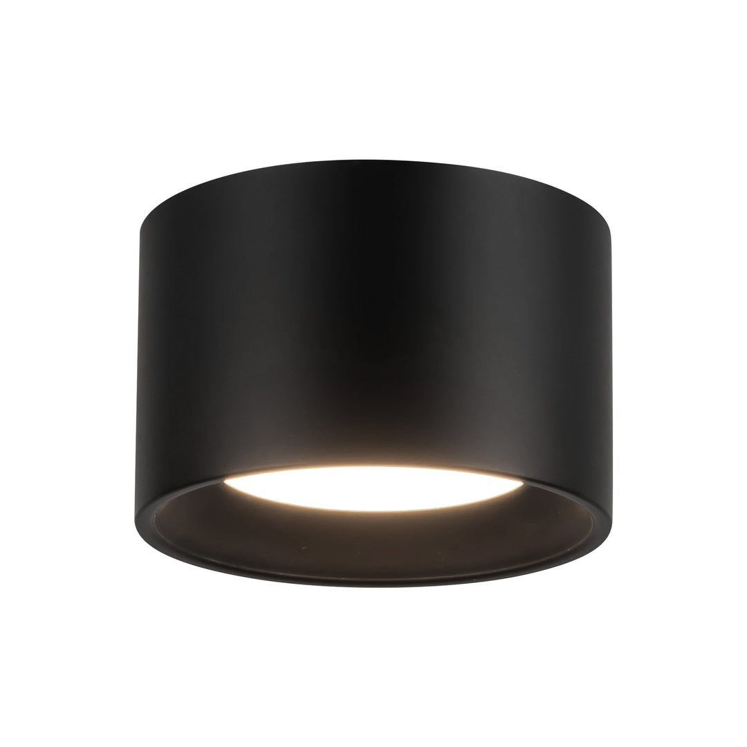 Uma 6-in Black dimmable LED Semi-Flush Mount
