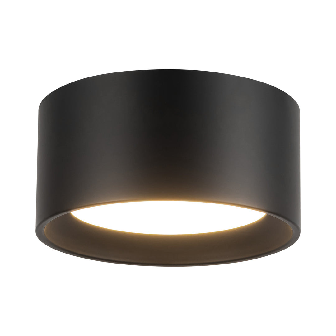 Uma 7-in Black dimmable LED Semi-Flush Mount