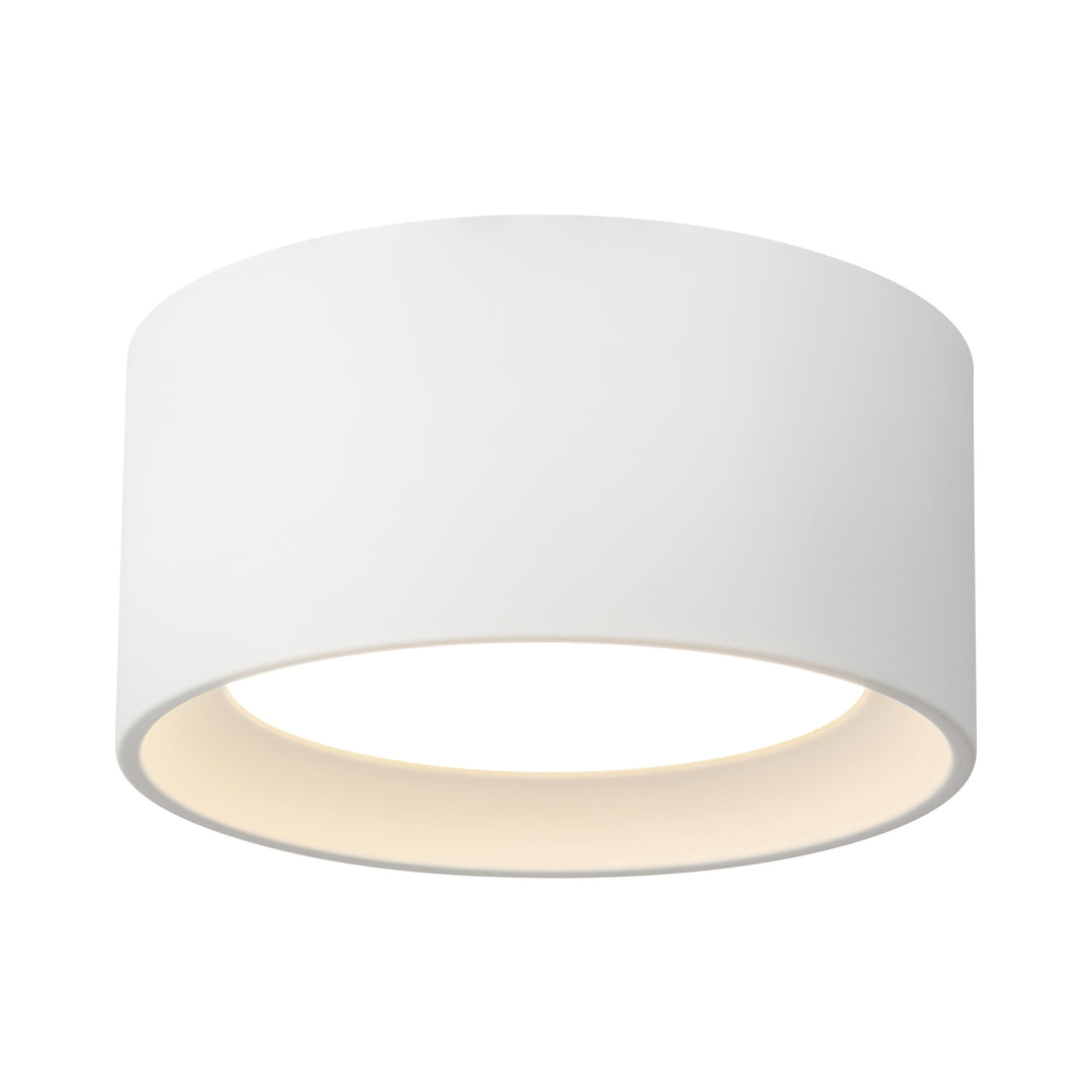 Uma 7-in White dimmable LED Semi-Flush Mount