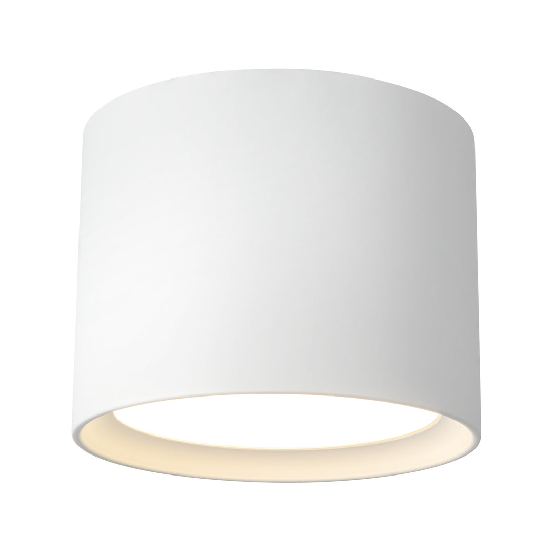 Uma 9-in White dimmable LED Semi-Flush Mount